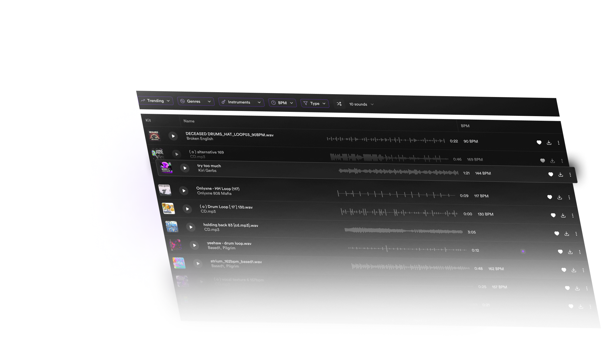 Drumify sound table interface